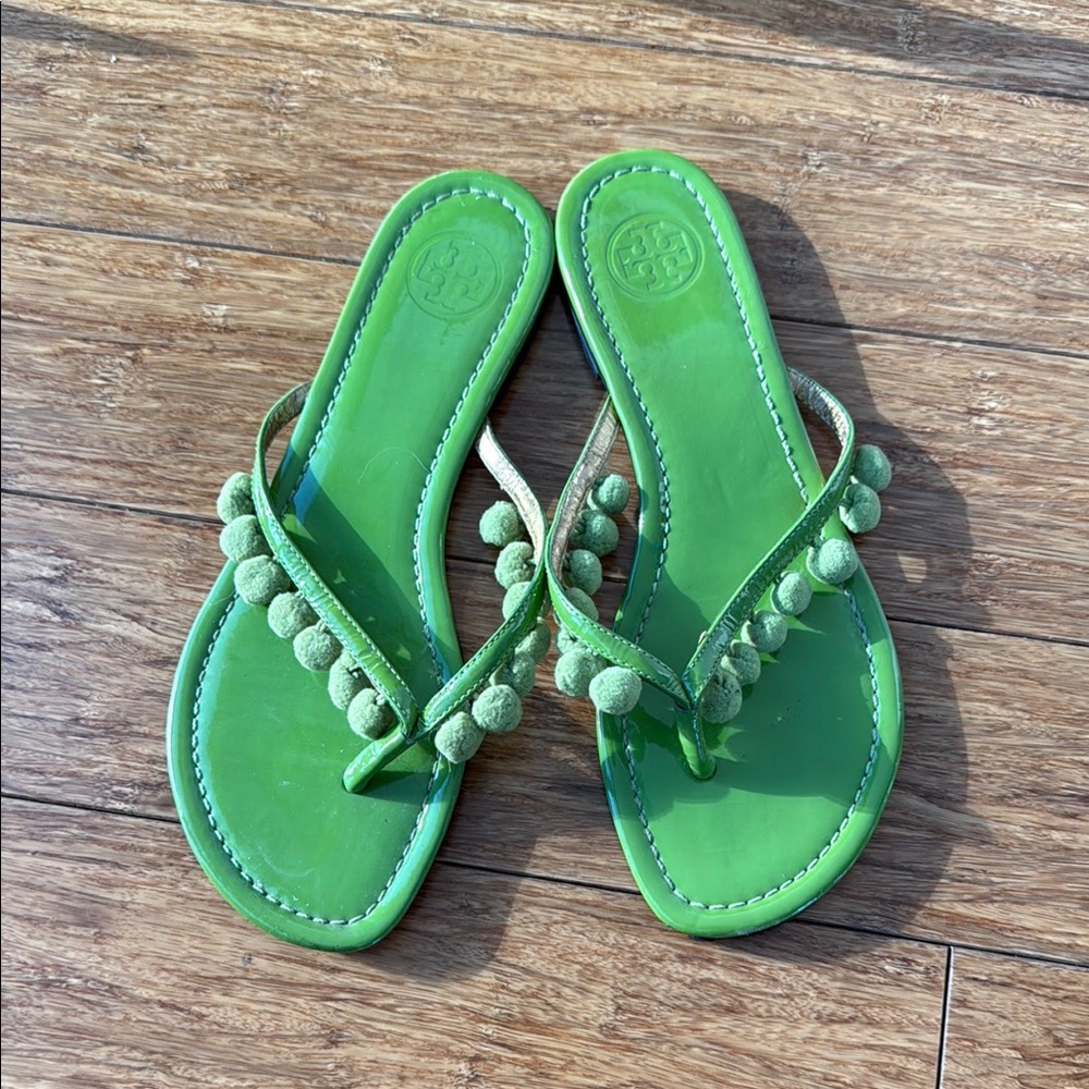 Tory Burch - Brand New Green Patent Sandals